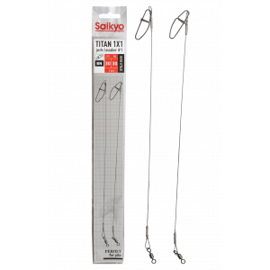 Поводок Saikyo Titan 1x1 Jerk №1 STOJ13030, 30кг/30см, 2шт