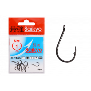 Крючки Saikyo KH-10026 Chinu Ring BN №1 (10шт) Крючки Saikyo KH-10026 Chinu Ring BN №1 (10шт)